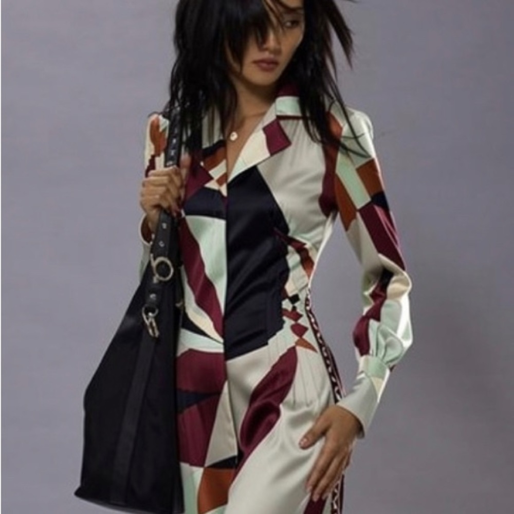 Vintage Emilio Pucci AW 2004/2005  Silk Shirt Dress (Christian Lacroix Era) - Picture 3 of 17